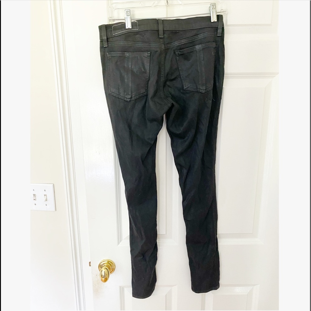 RAG & BONE The Legging in Coated Black - Picture 5 of 7